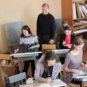 Studying in a fine arts studio (preparation for admission)