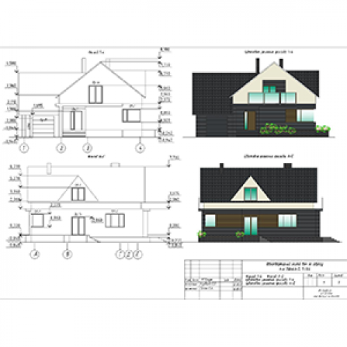 Development of architectural and planning solutions for individual residential houses, cottages, personal plots