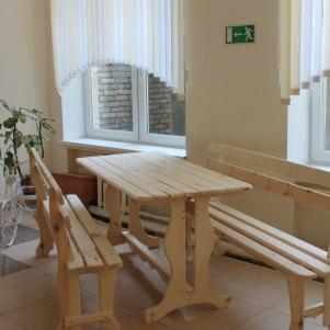 Set: table + 2 benches or (+ bench + 3 chairs)